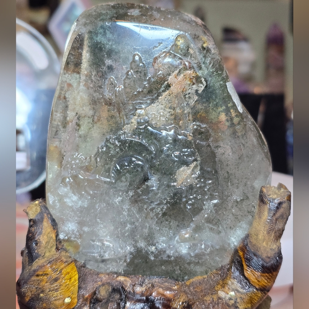 Garden Quartz Crystal Scenery Carving - Picture 3 of 12